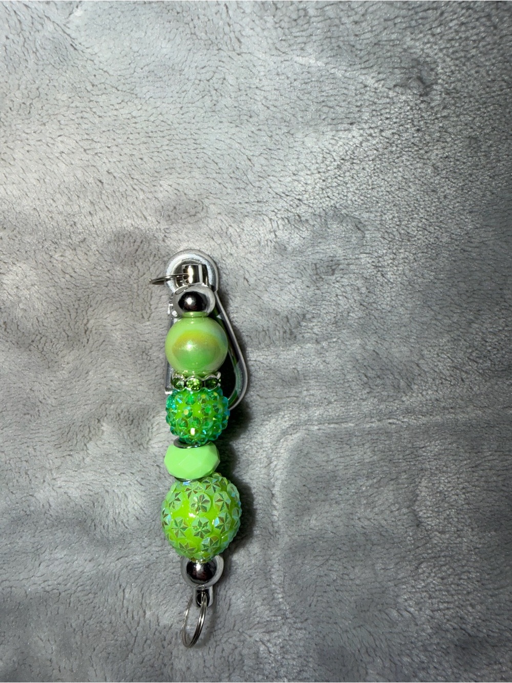 Green Beaded Charm Keychain - Women Jewelry